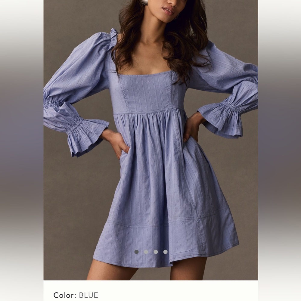 Pilcro Long sleeve babydoll mini dress